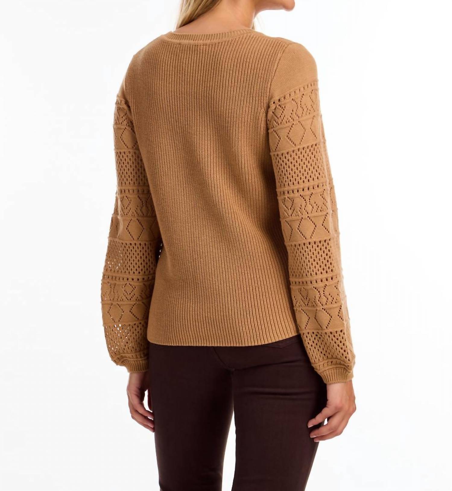 Fdj - Pointelle Long Sleeve Sweater