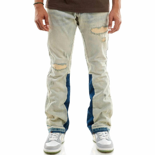 Kdnk - MEN'S RIP & REPAIR FLARE JEANS