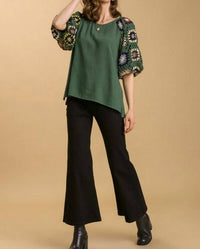 Umgee - Crochet Sleeve Top