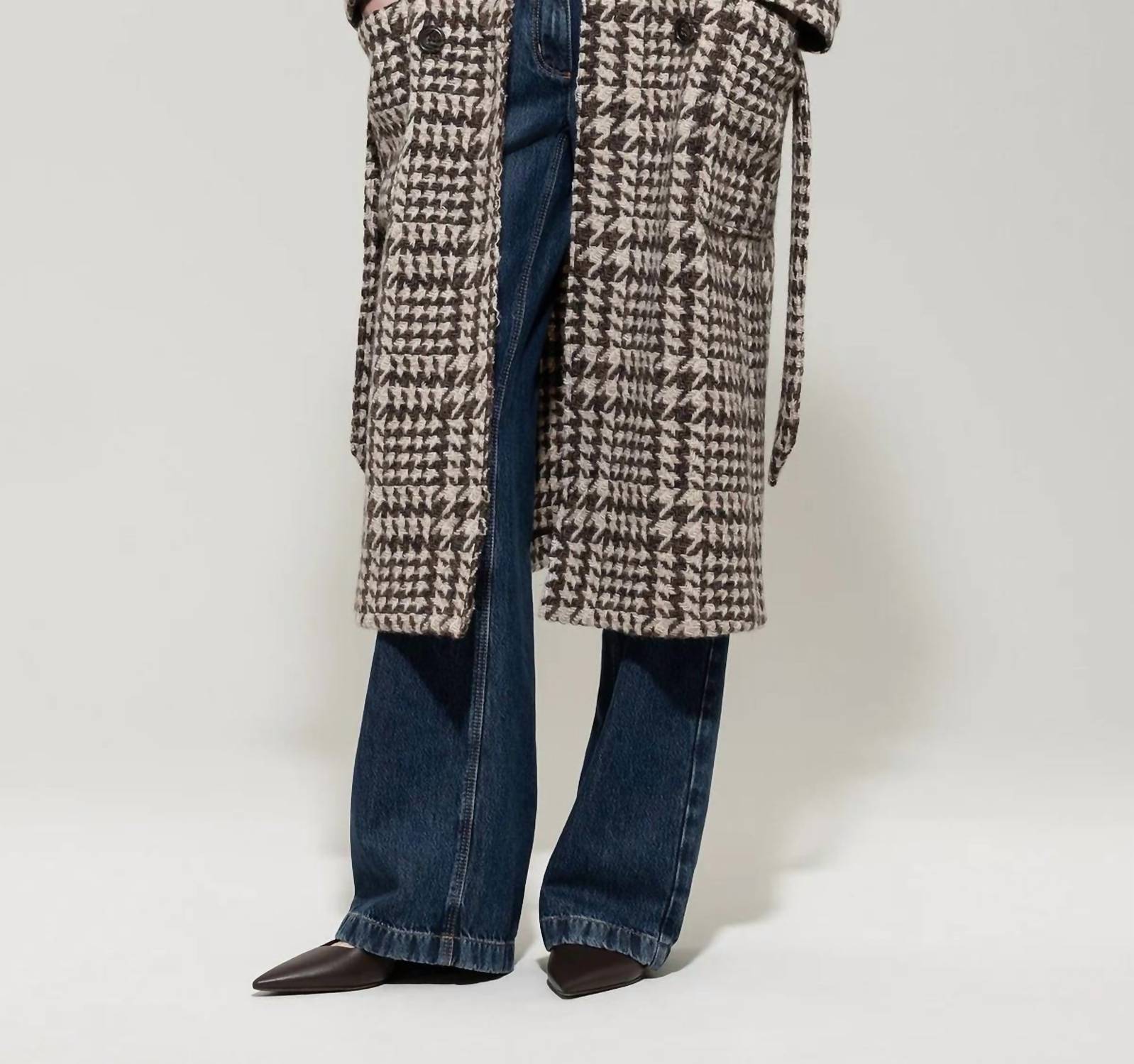 Luisa Cerano - Glencheck Coat With Belt