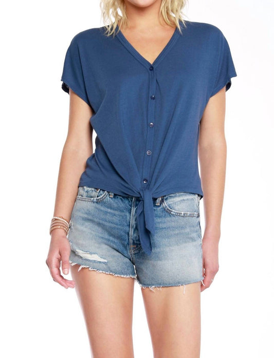 Dolman Tie Front Top