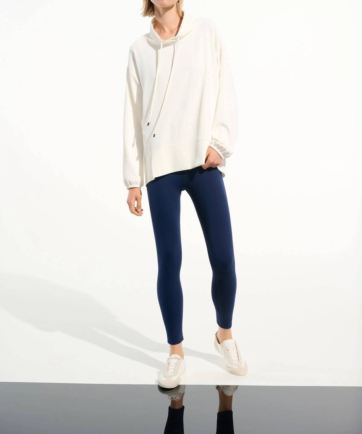Joseph Ribkoff - Woven Twill Boxy Tunic With Funnel Collar