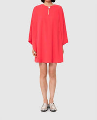 Tara Jarmon - Raonie Coral Short Crepe Mini Dress