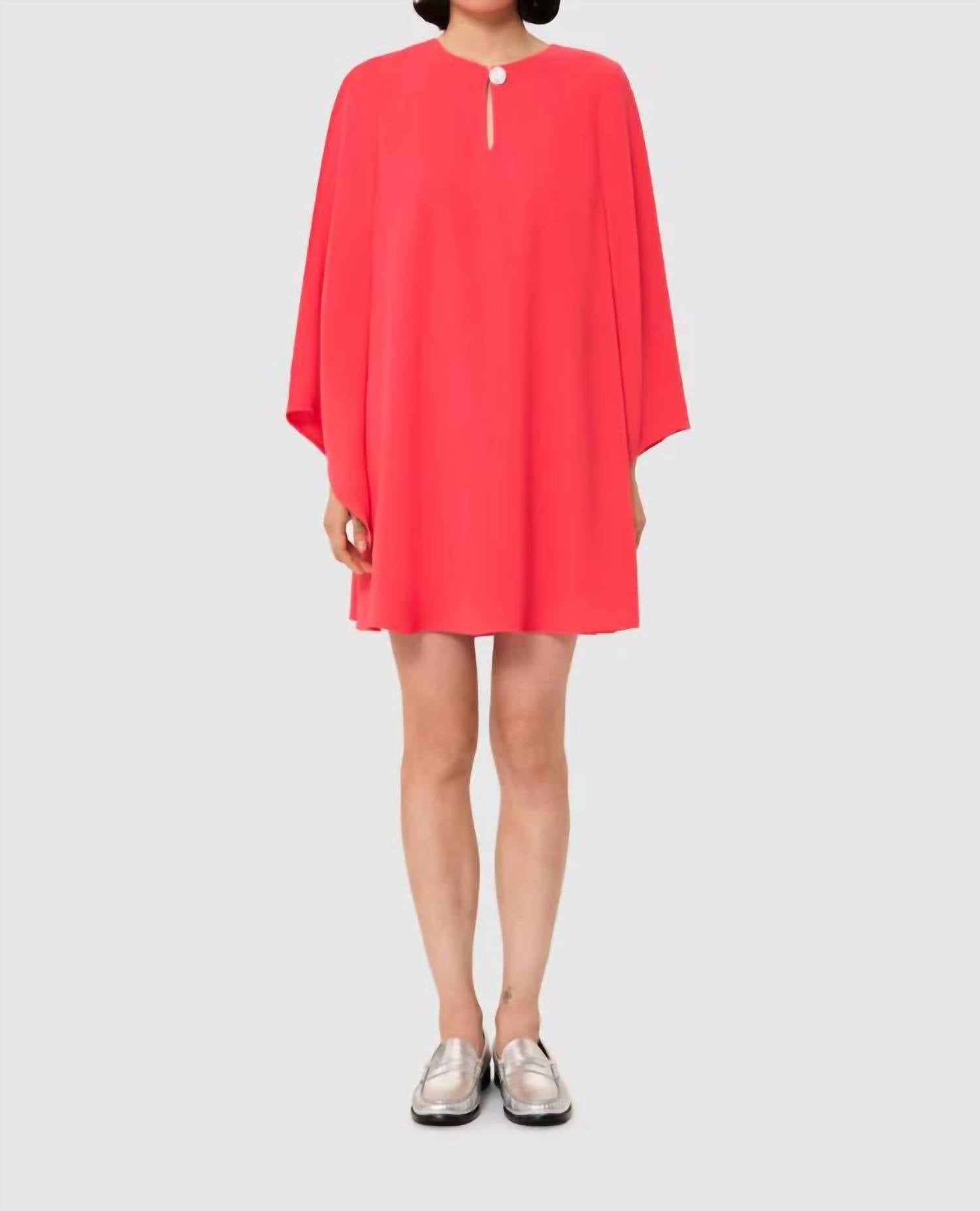 Tara Jarmon - Raonie Coral Short Crepe Mini Dress