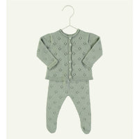 Mamitis Kid's Bali Reversible Knit Pants Set in green - item