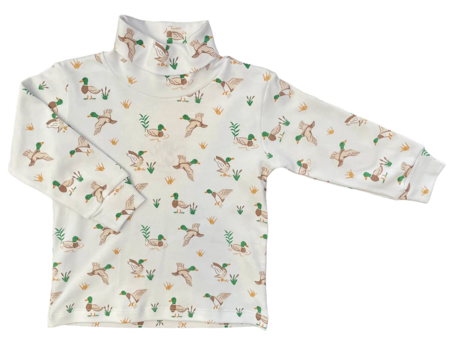 Luigi Kids - Kid's Mallard Duck Printed Turtleneck Sweatshirt