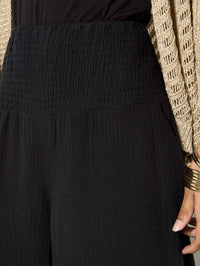 Apricot - Cotton Weave Wide Leg Trouser