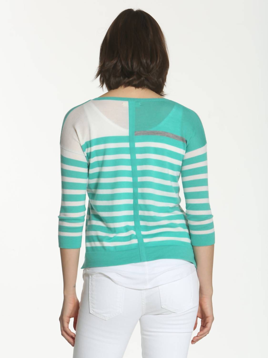 Label+Thread - Women's Striped Swing V Neck Top