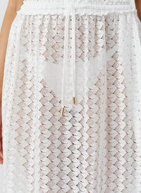 Melissa Odabash Mendi Semi-sheer Long Skirt in white - women's skirt - view 4