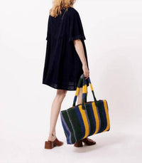 FRNCH Women's Anny Woven Dress in blue marine - women's dress - detail view