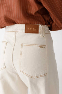 Savia - Wide leg Detailed Jean