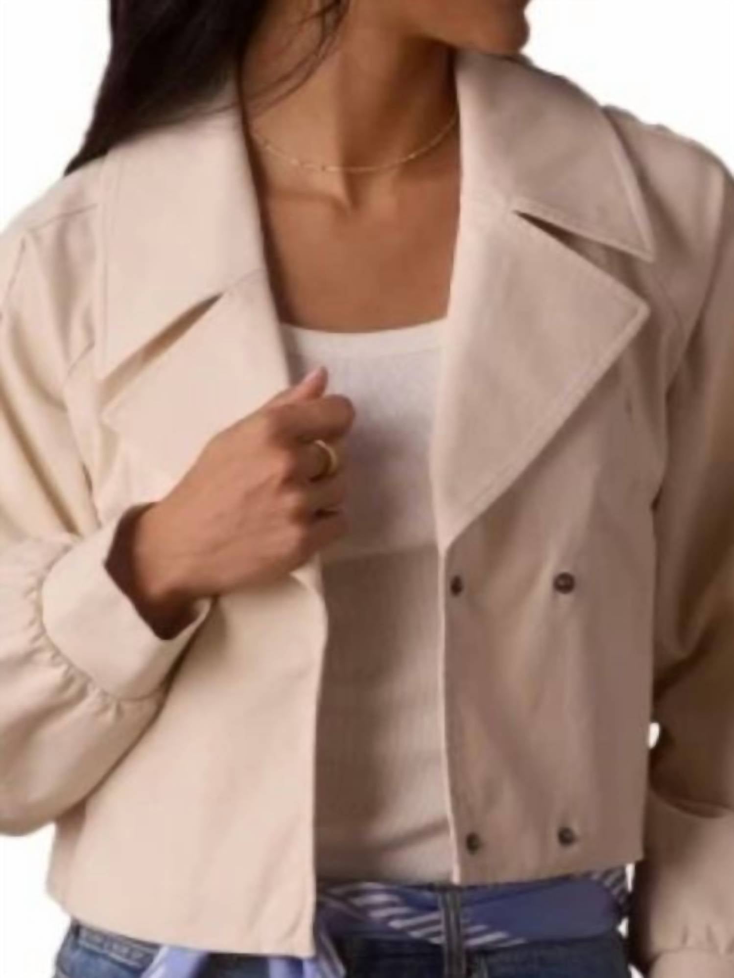 The Normal Brand - Gia Lapel Cropped Jacket
