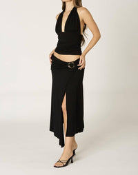 Cotton Candy LA Santa Monica Skirt in black - women's skirt - detail view