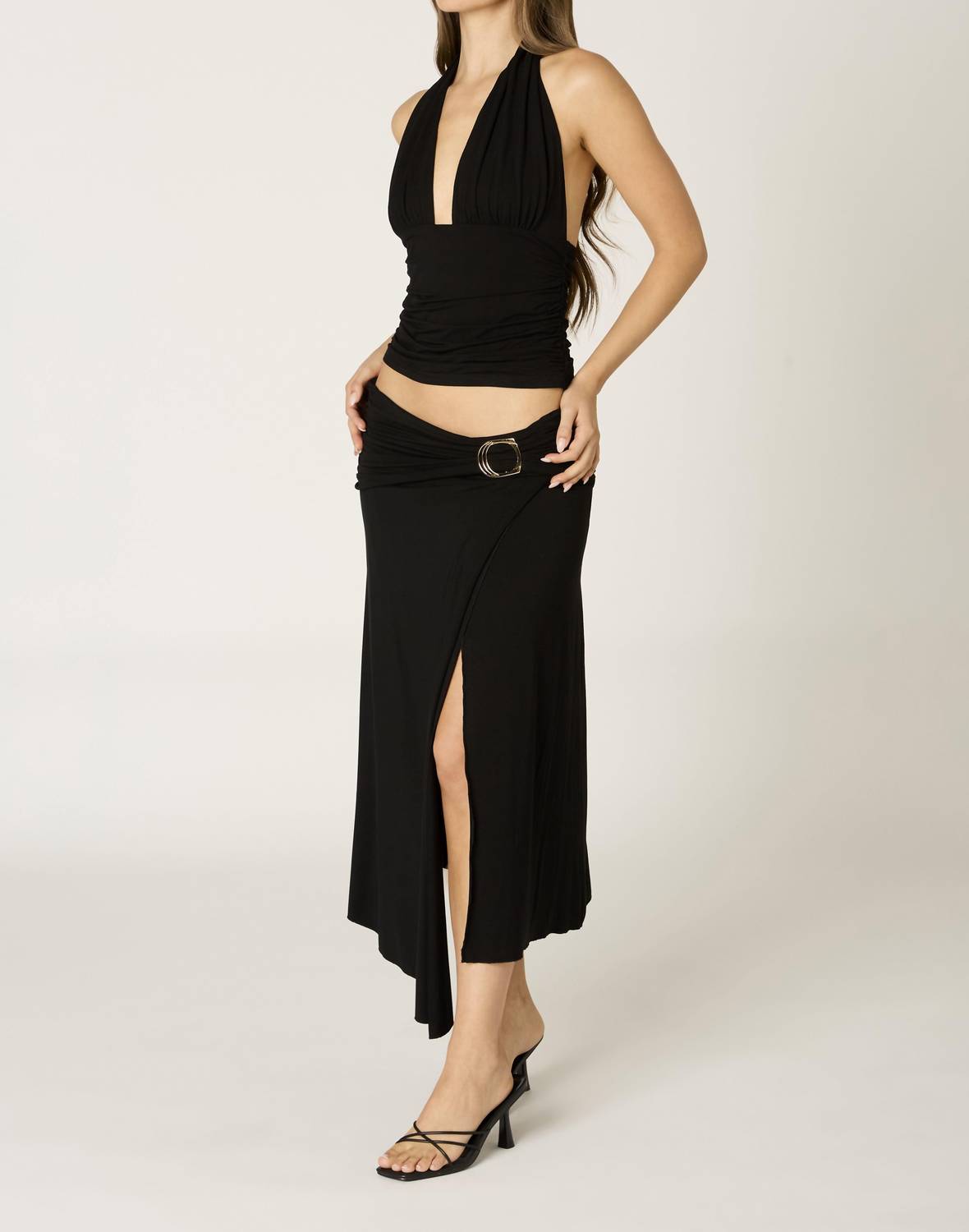 Cotton Candy LA Santa Monica Skirt in black - women's skirt - detail view