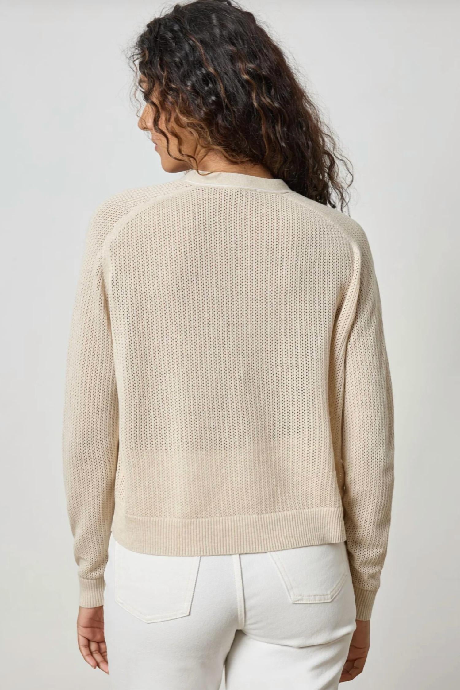 Lilla P - Saddle Sleeve V-neck Cardigan