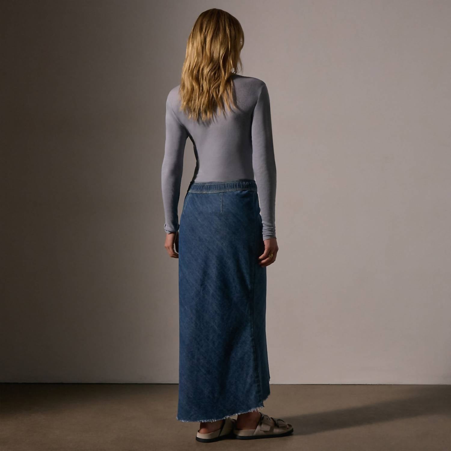 James Perse - High Low Denim Skirt