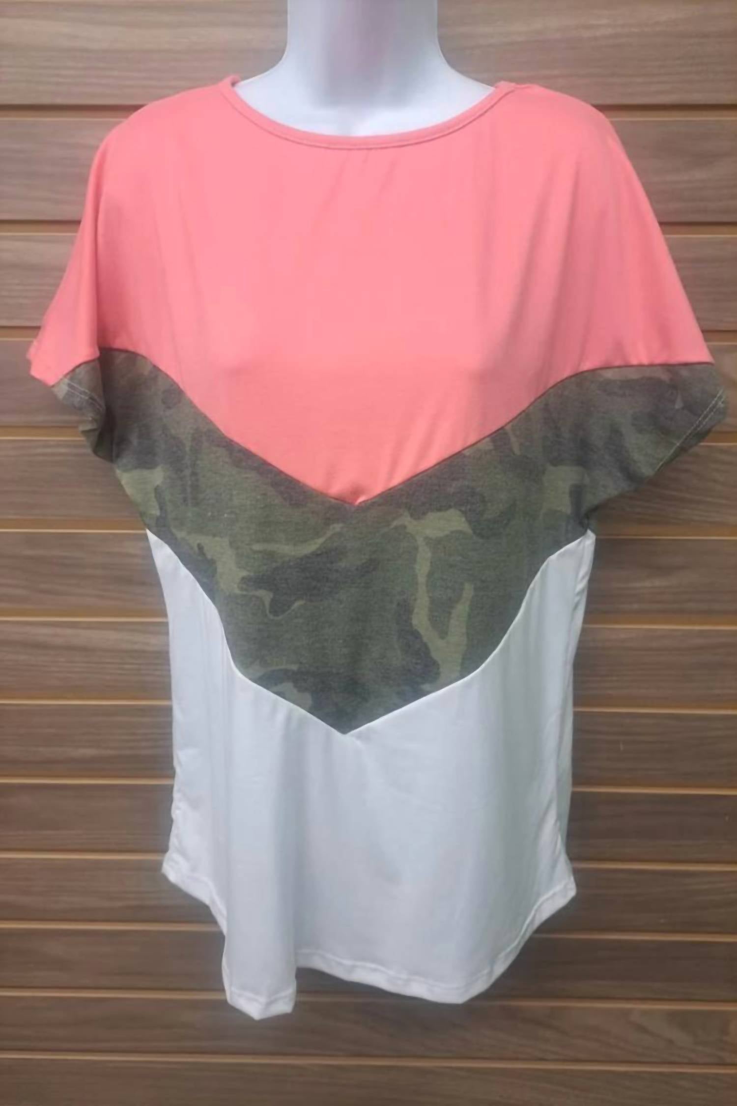 B Flawless - Women's Camo White Short Sleeve Tee