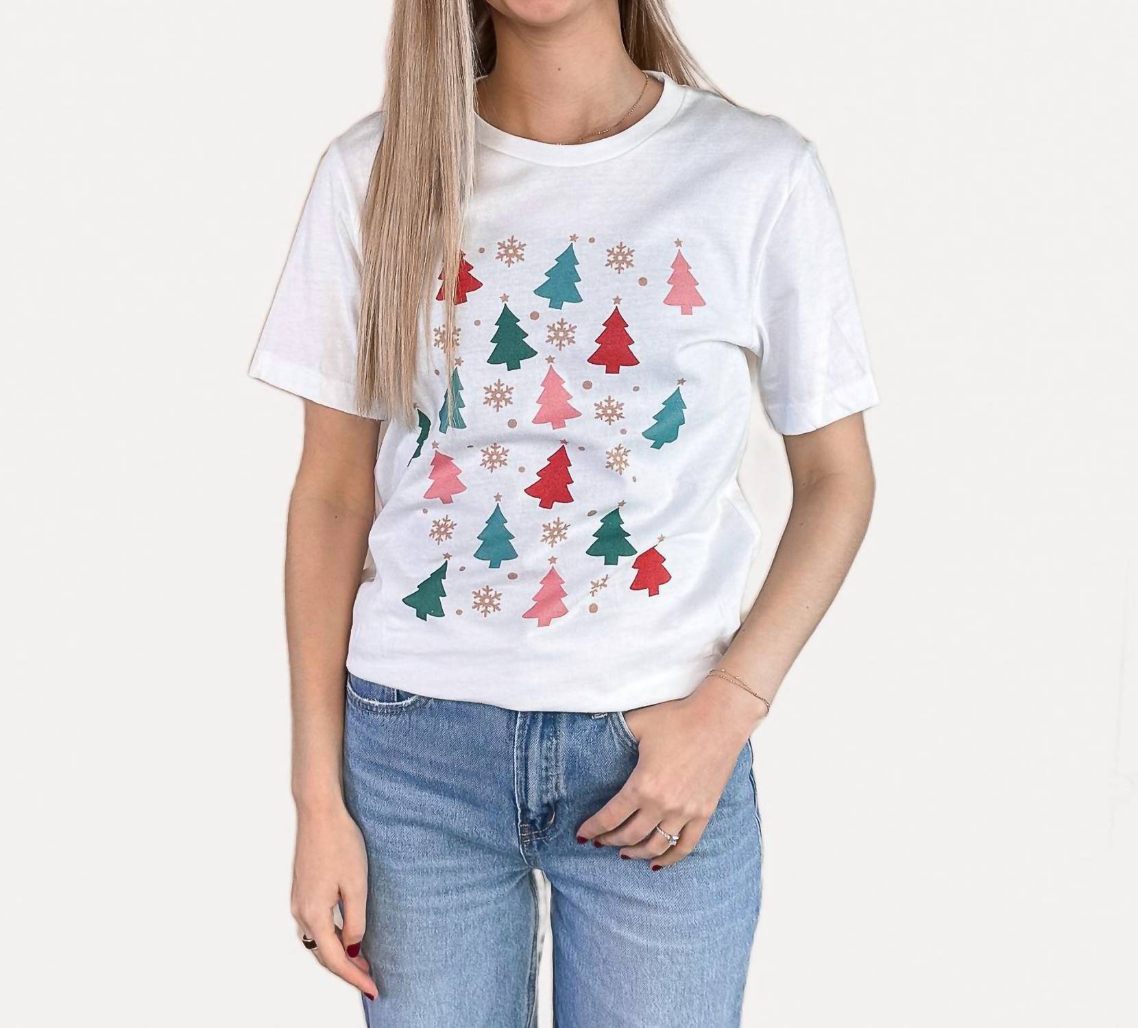 Kissed Apparel - Christmas Tree Snowflake Sprinkles Graphic Tee