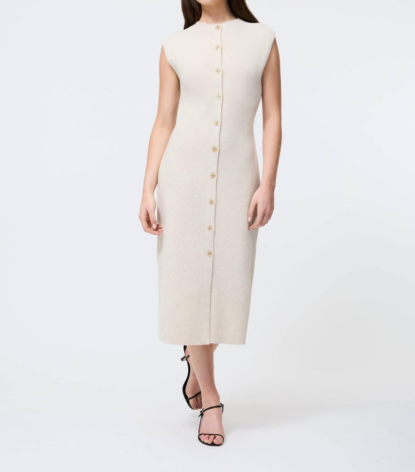 French Connection - Marley Knit Buttondown Midi Dress