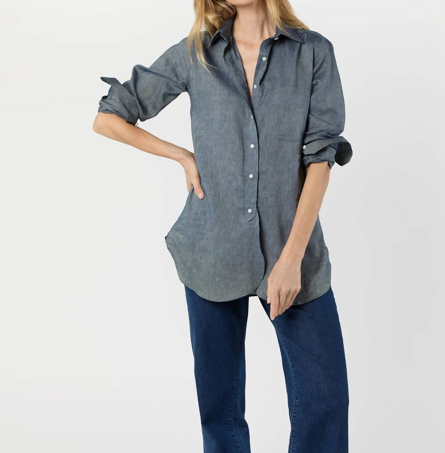Ann Mashburn - Boyfriend Button Down Shirt
