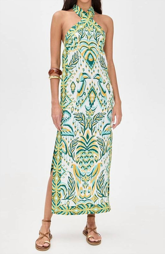 Farm Rio - Tropical Tapestry Halter Neck Maxi Dress