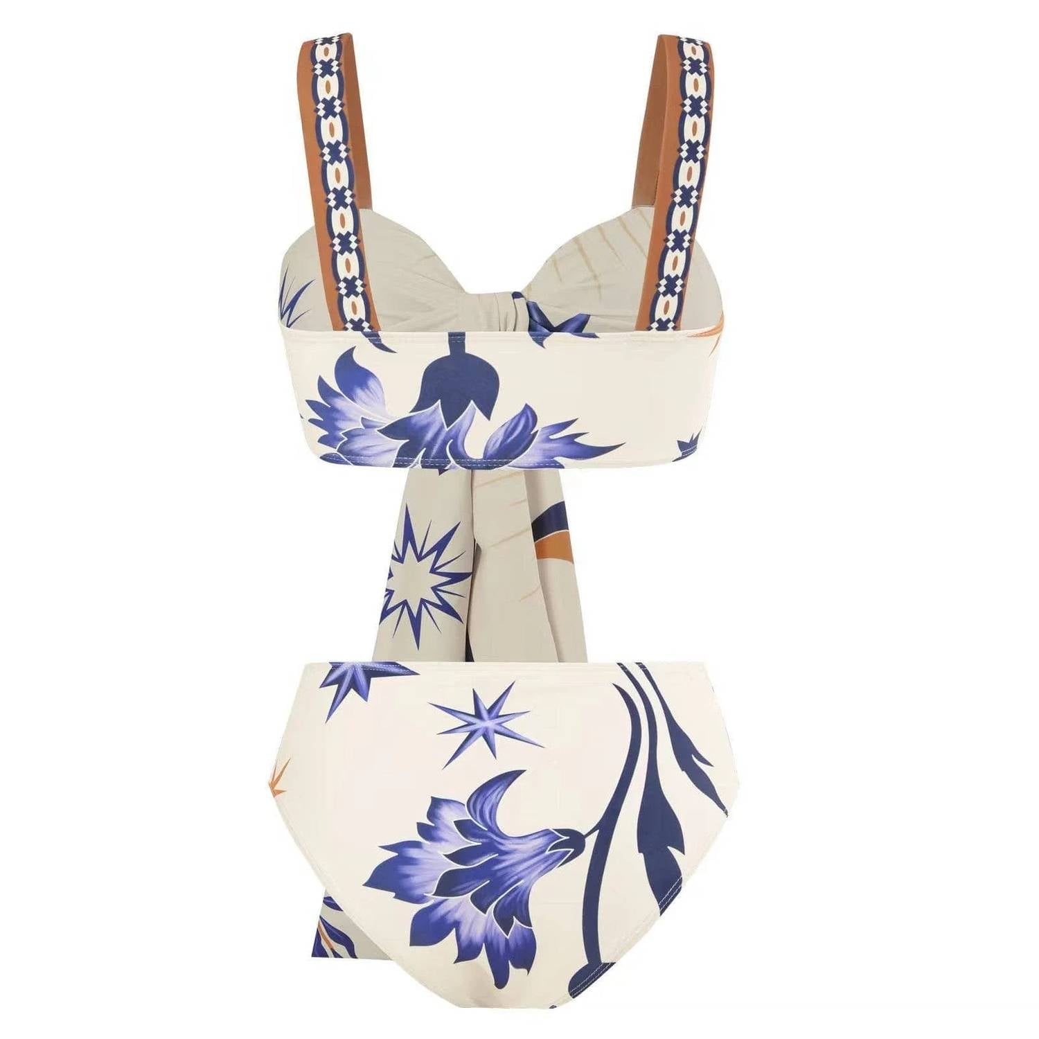 Sweetkama - Women's Tropical Ruffle Bikini Set