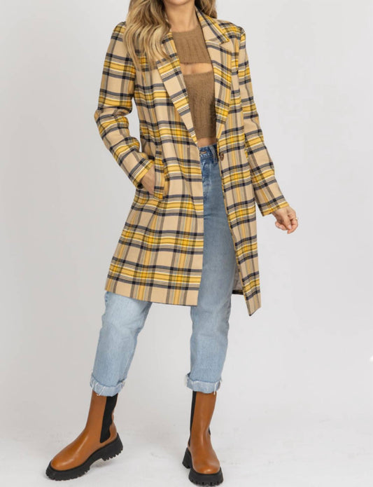 PLAID LONG COAT