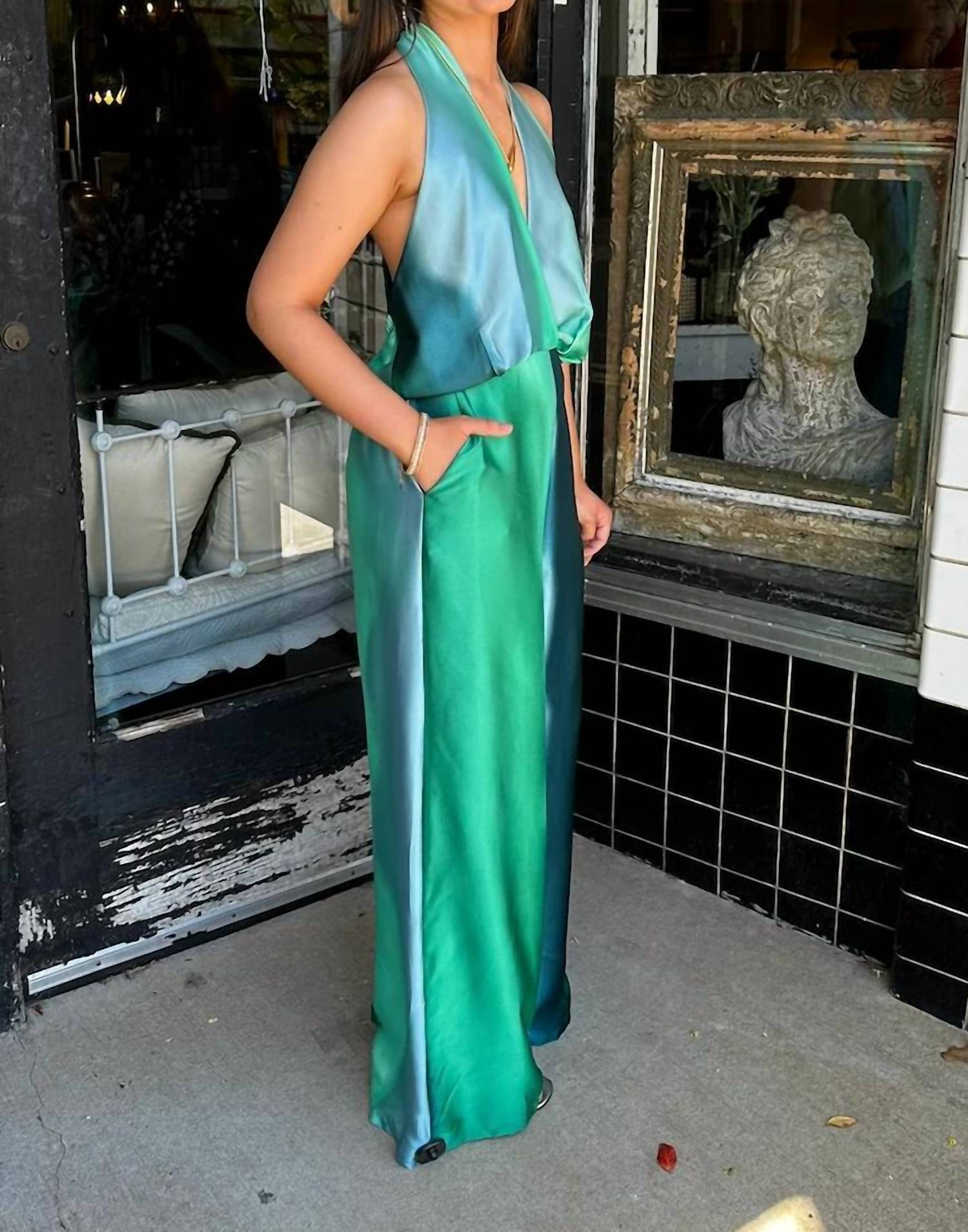 Kld. Signature - Still Waters Satin Jumpsuit