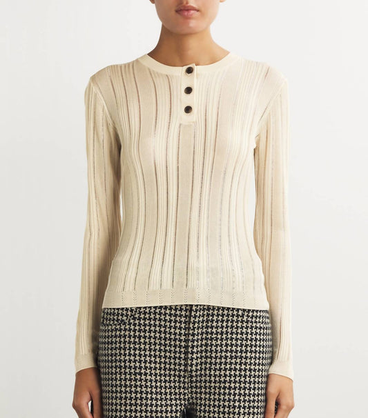 Frame - Laddered Rib Henley Tee