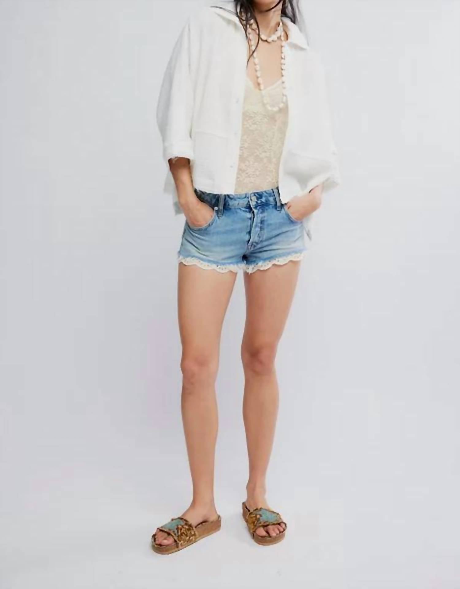 Free People - Cali Lace Shorts