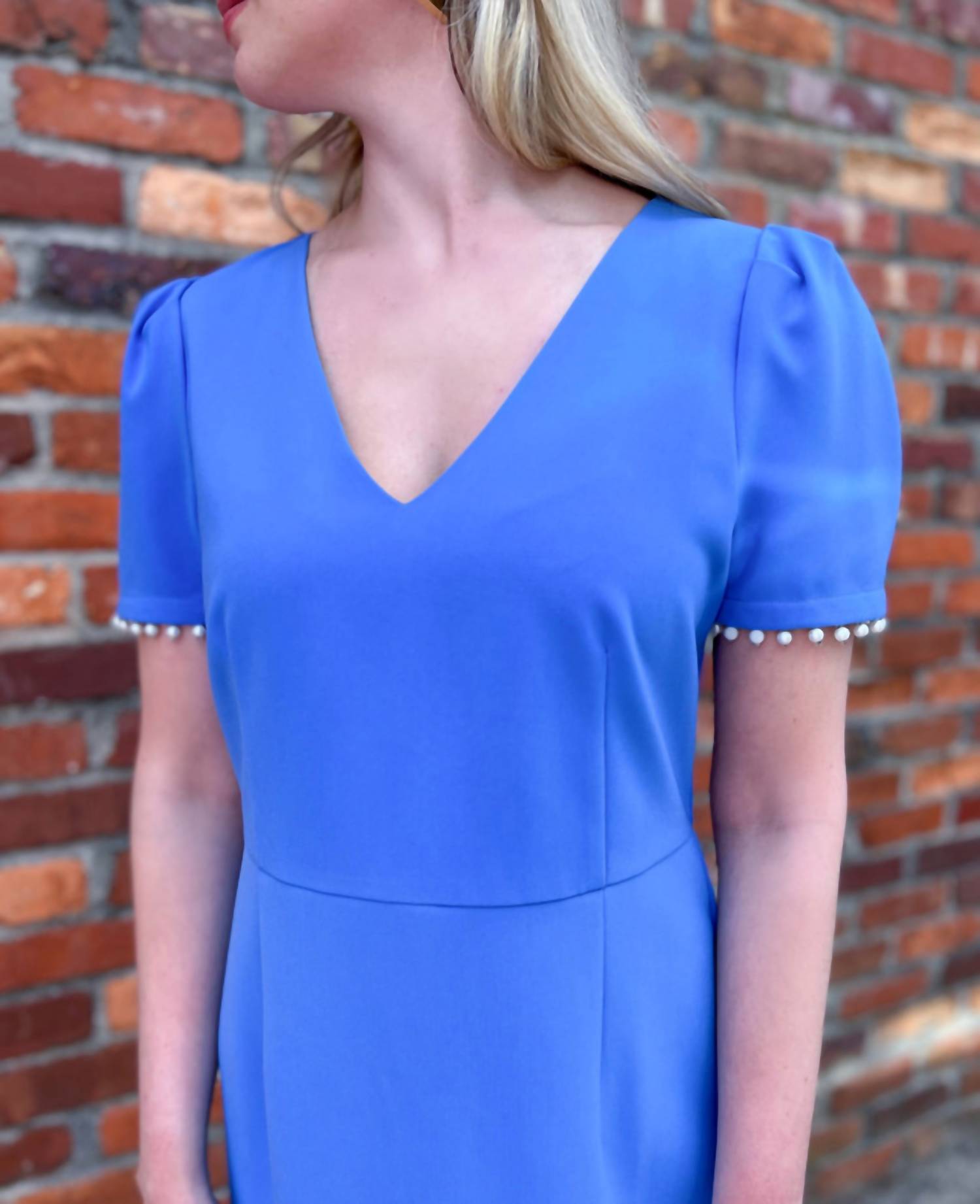 Jade - Pearl Trim Dress