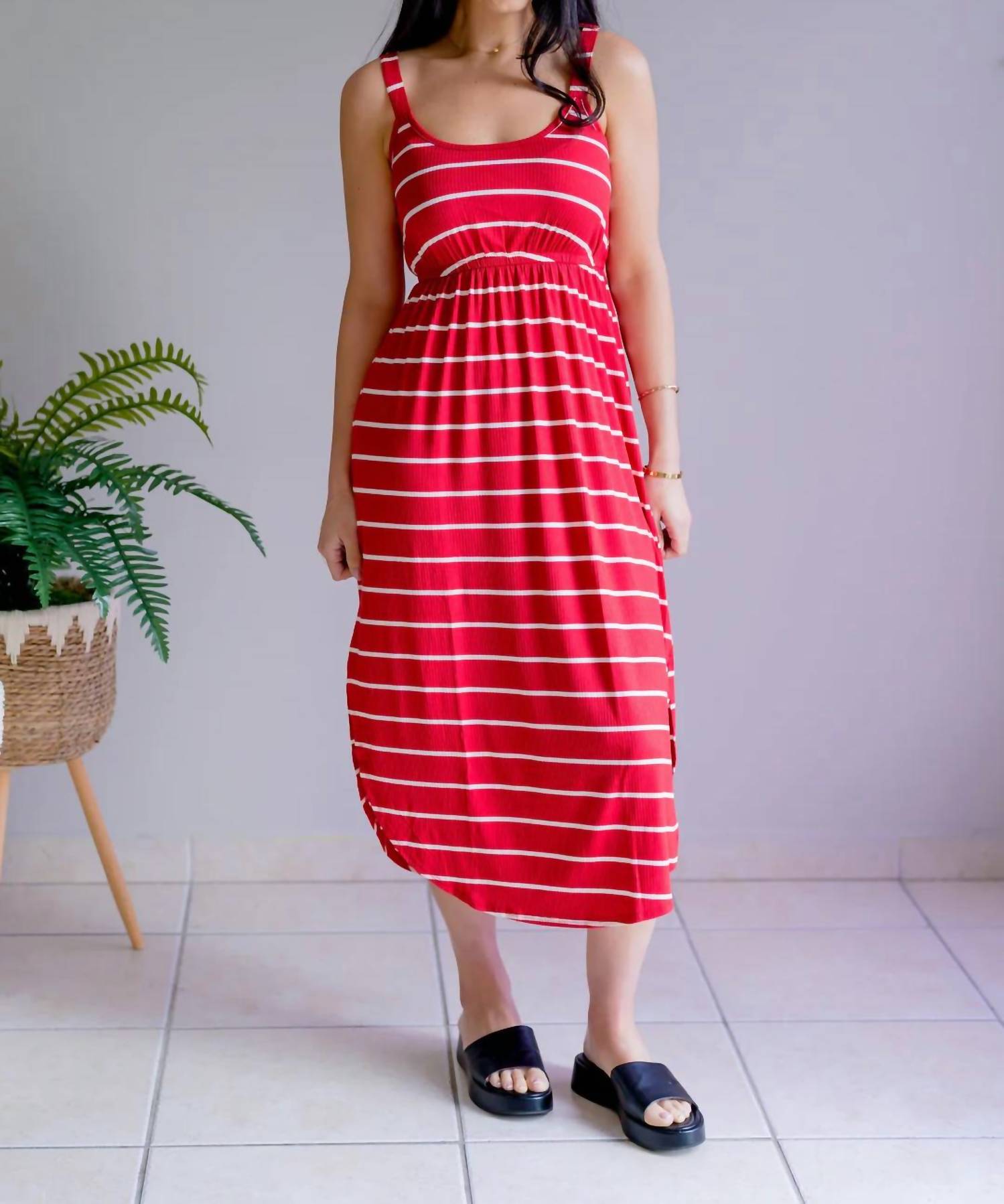 Michelle Mae - Striped Midi Dress