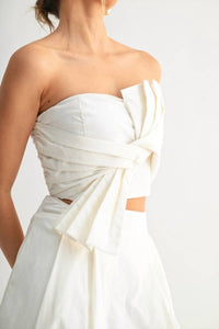 Evenuel - Tied Pleat Crop Set