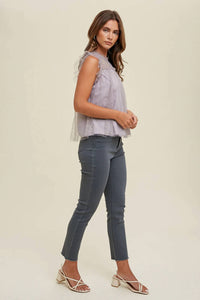 Wishlist - Metallic Polka Dot Mesh Top