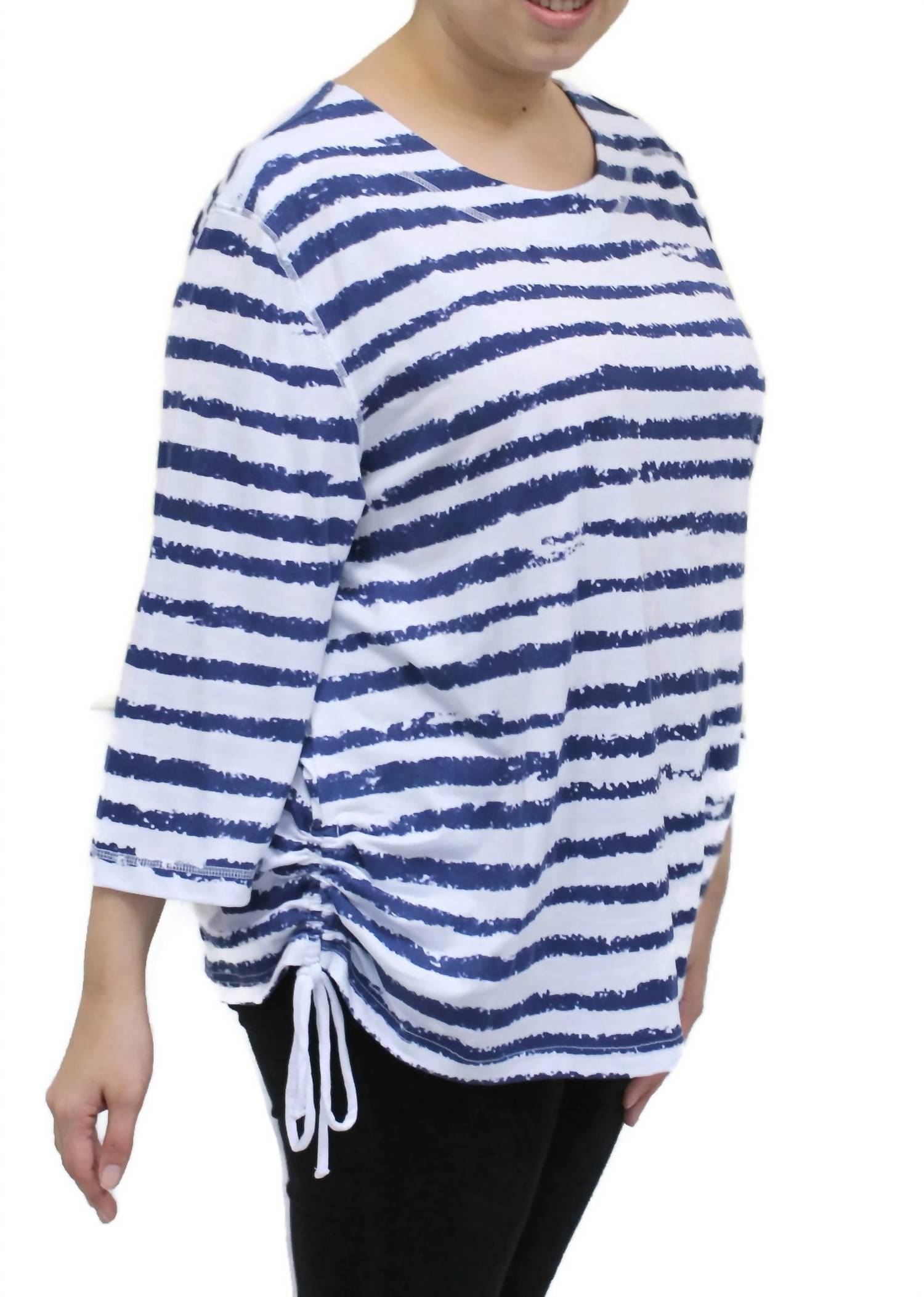 Links - Women's Striped Drawstring Top
