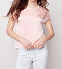 Charlie B - Satin V-neck Dolman Top