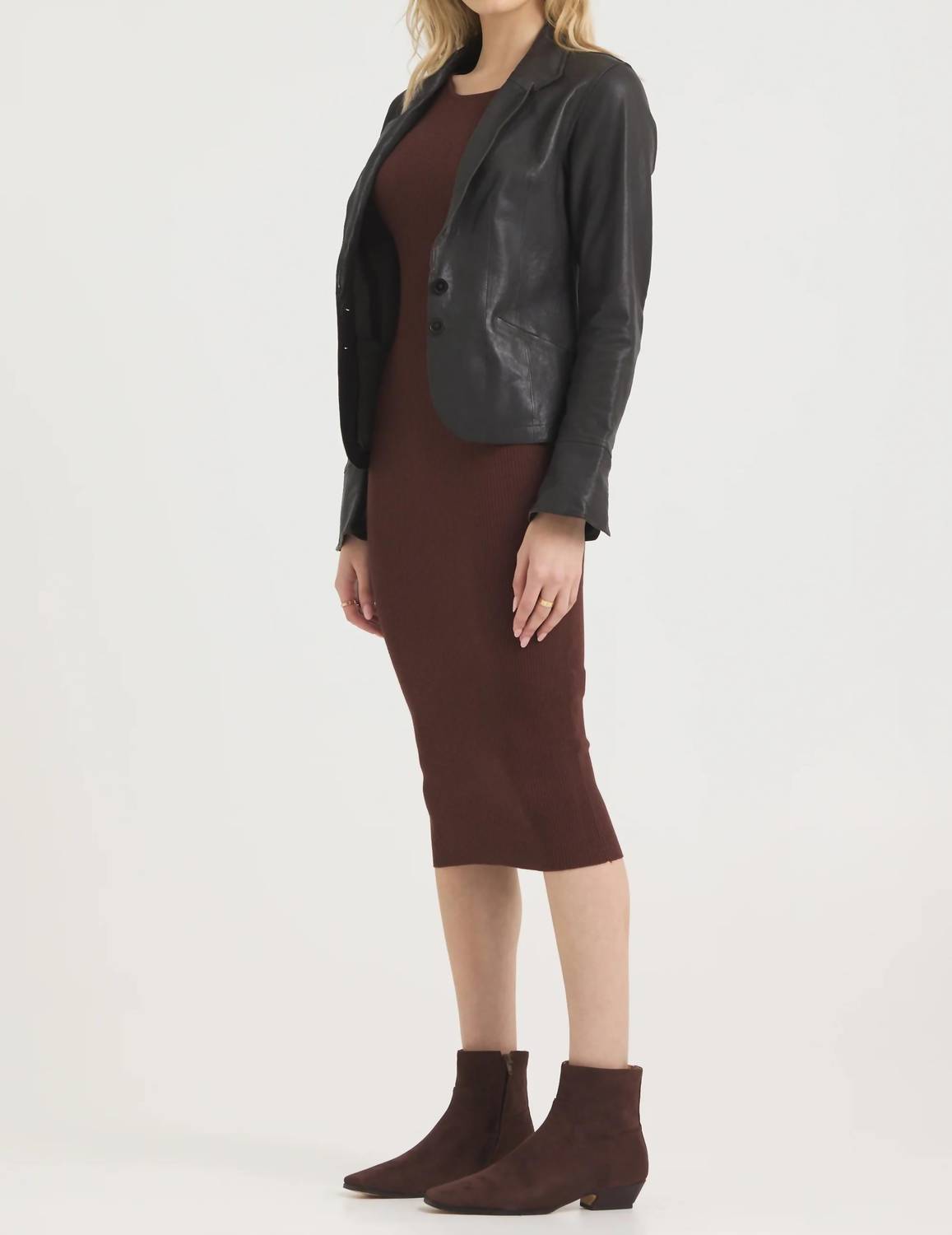 Jakett - Amelia Wrinkled Leather Blazer