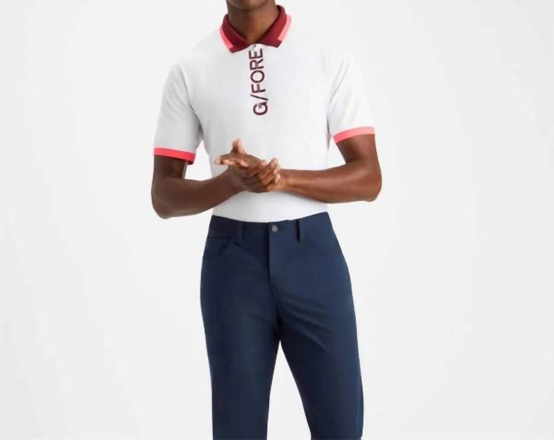 G/Fore - Short Sleeve Zip Up Knit Polo