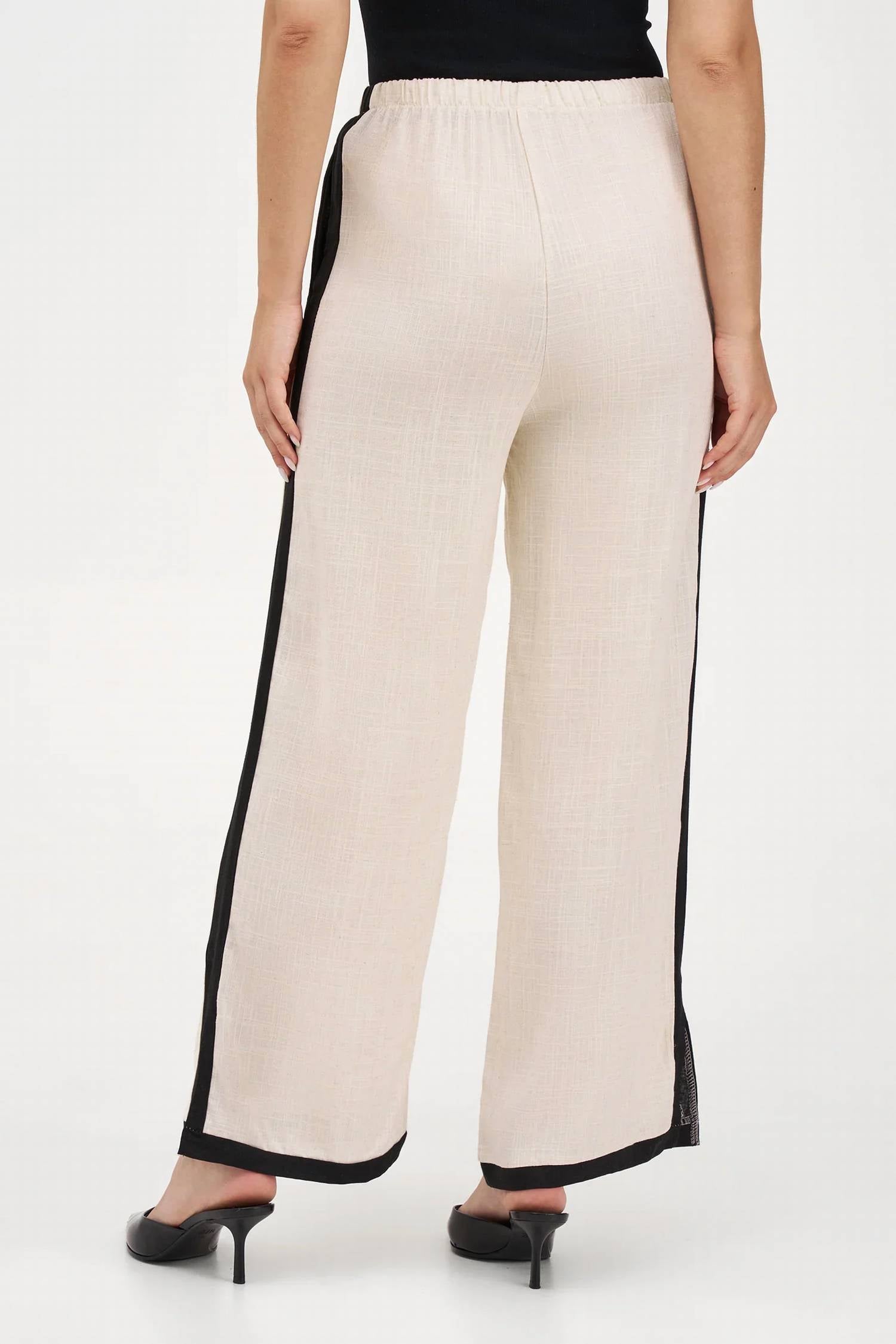 M Made In Italy - Flowy Pants With Side Stripe