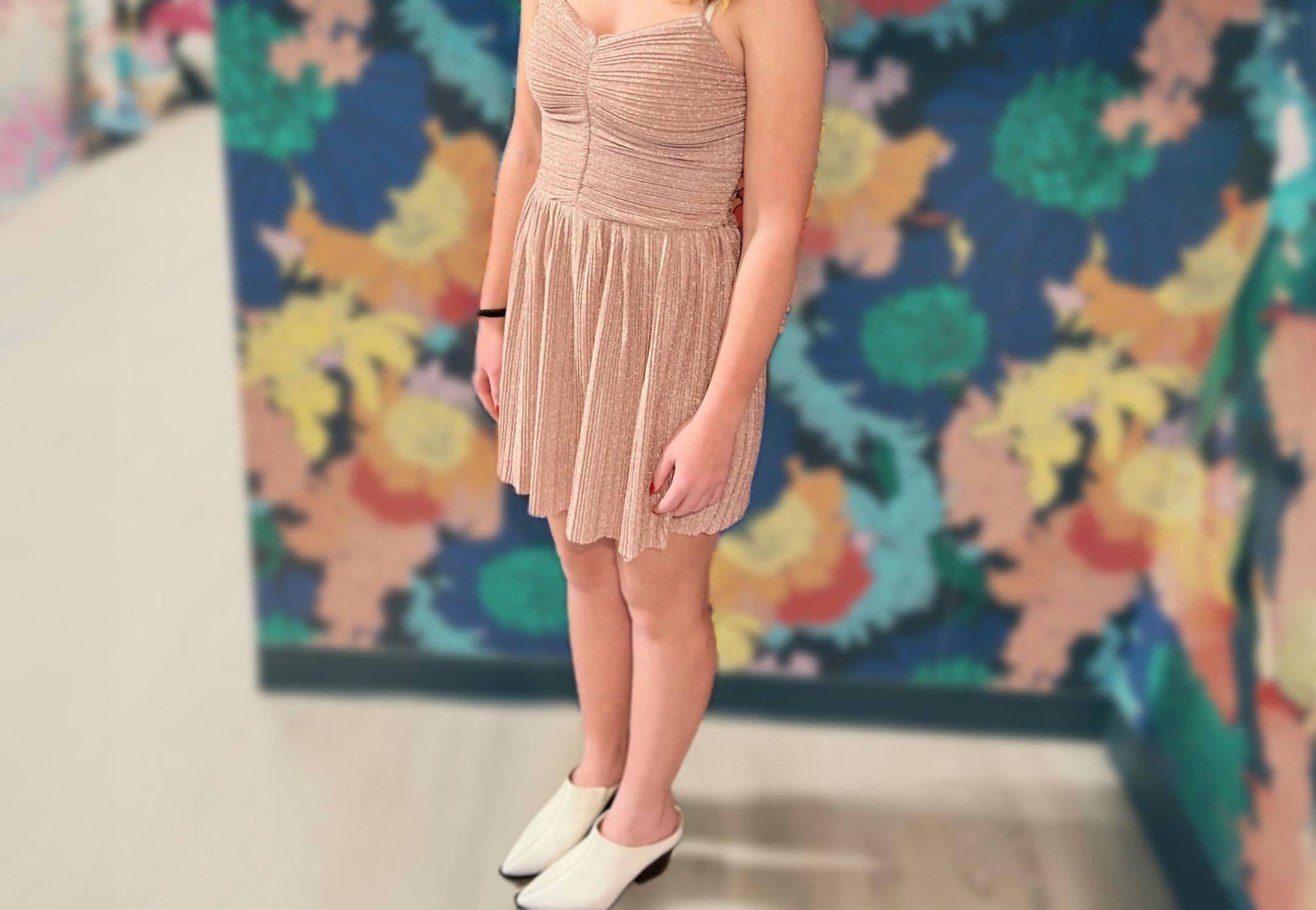 Katie J NYC Junior Sabrina Dress in nude shimmer - kids' dress - view 4