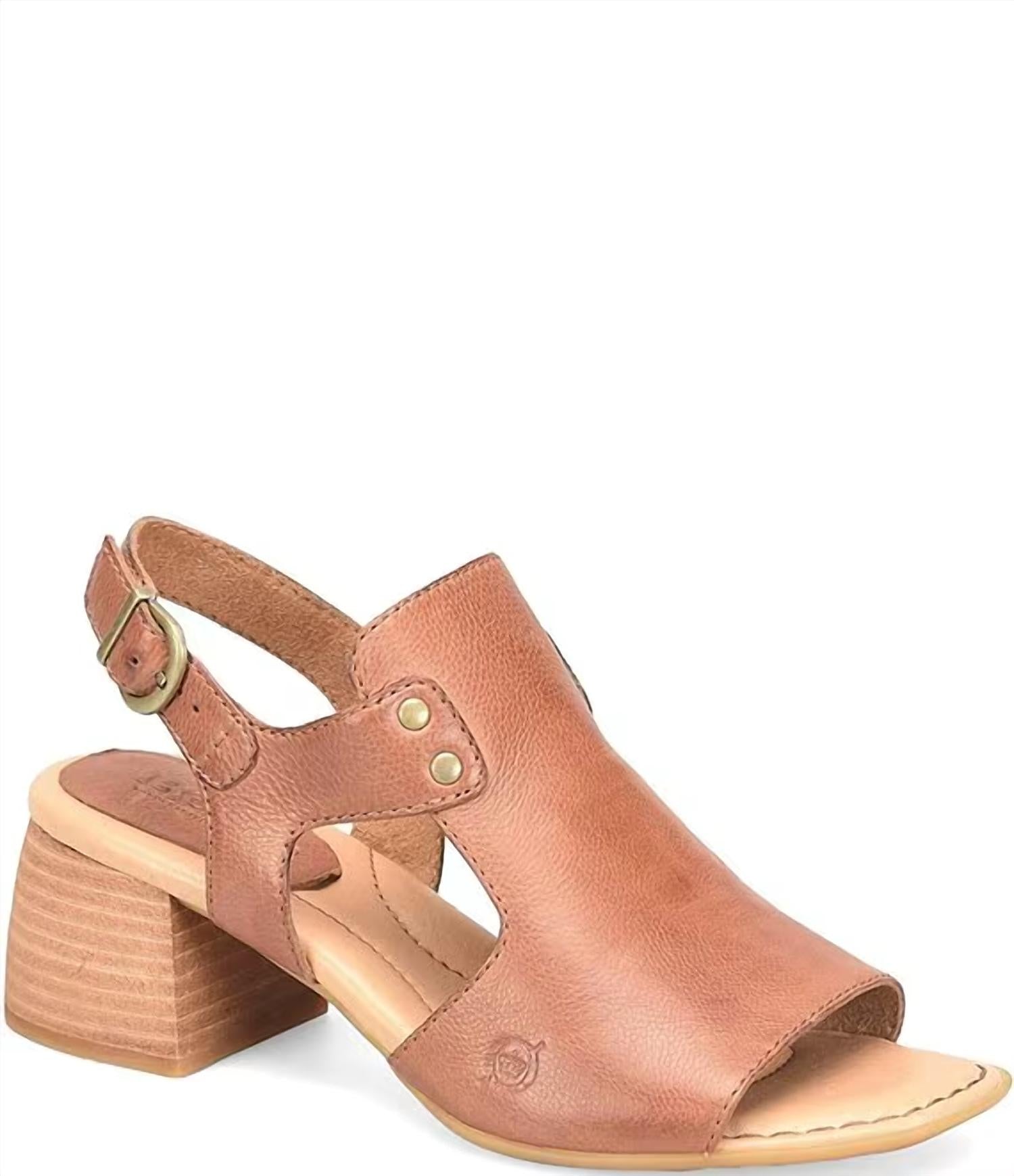 Born - Women's Sylvie Leather Peep Toe Slingback Sandal
