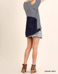 Umgee - Striped Cold Shoulder Top