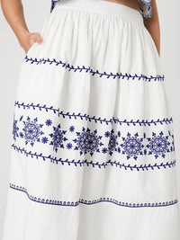 French Connection - Alissa Embroidered Midi Skirt