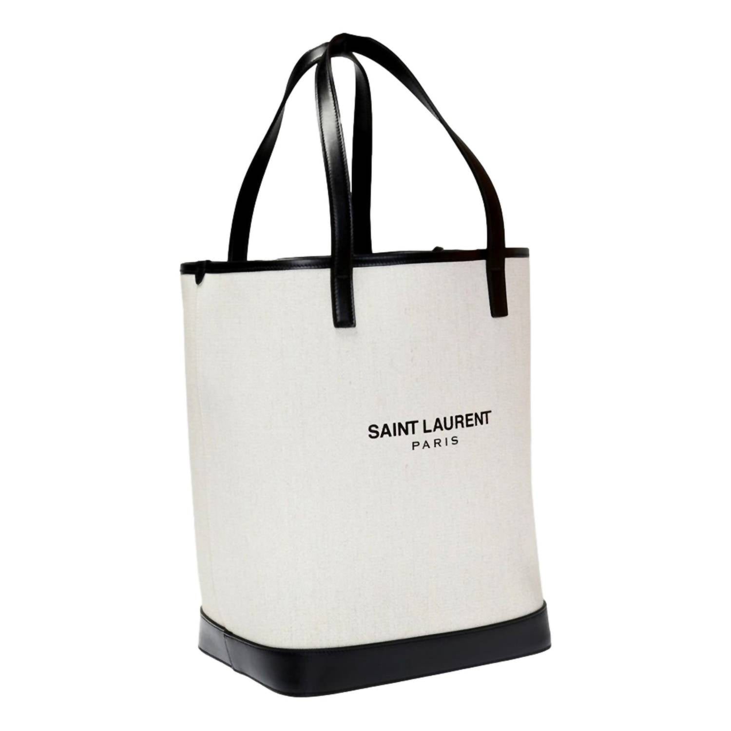 Saint Laurent - Women's Teddy Coated Linen Drawstring Bucket Bag