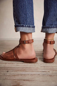 Free People Women's Long Weekend Sandal in tan - women's sandal - alternate view