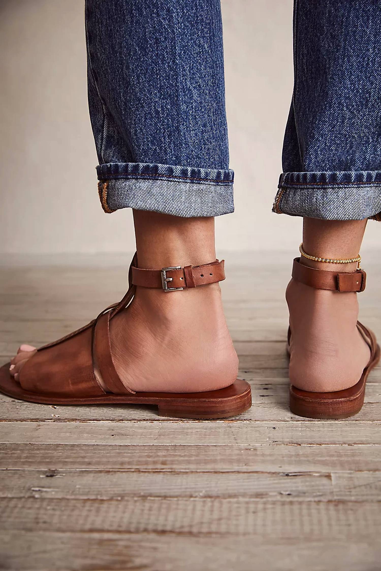 Free People Women's Long Weekend Sandal in tan - women's sandal - alternate view