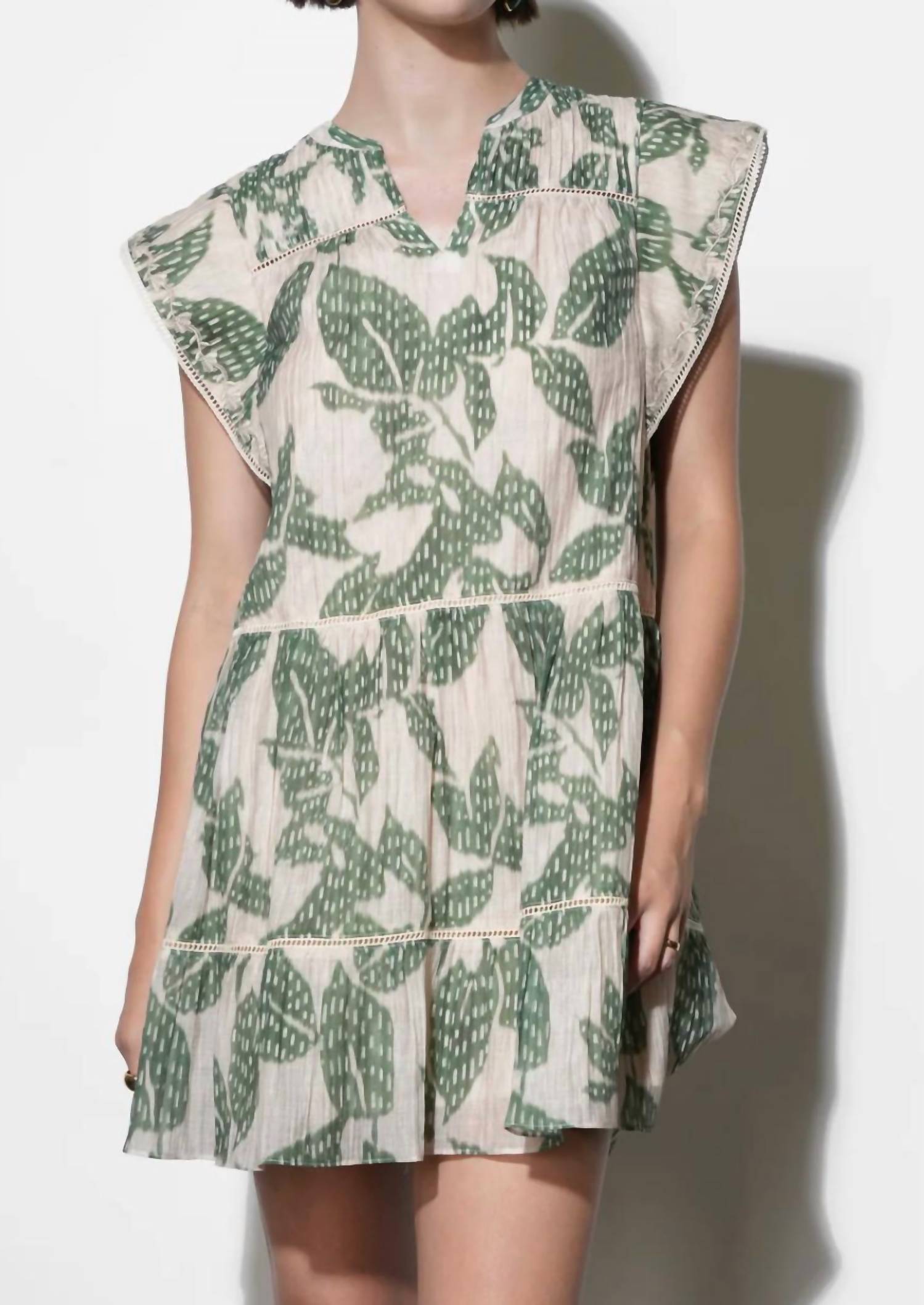 Greylin - Women's Briar Tiered Embroidered Shift Mini Dress