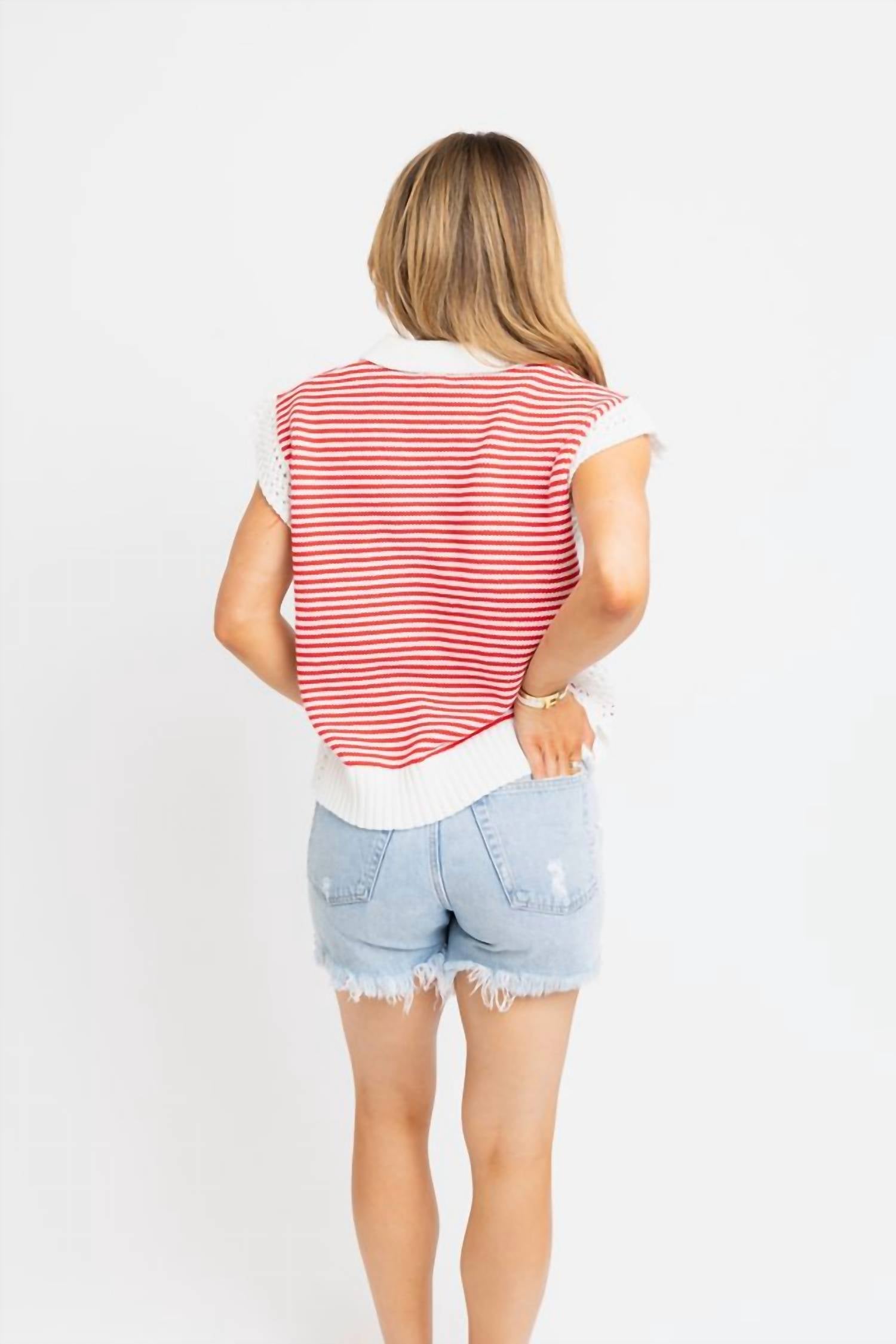 Karlie - Vneck Sleeveless Sweater