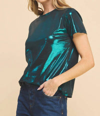 If She Loves - Metallic Short Sleeve Tee
