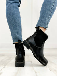 Corkys Footwear Women's Cabin Fever Chunky Bootie in black - women's shoe - alternate view